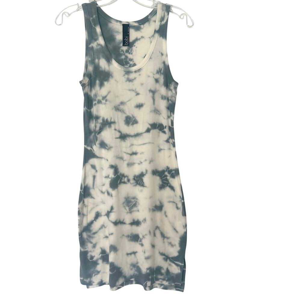 Bobi Tank Tie Dye Mini Dress Stretch Size Small Blue